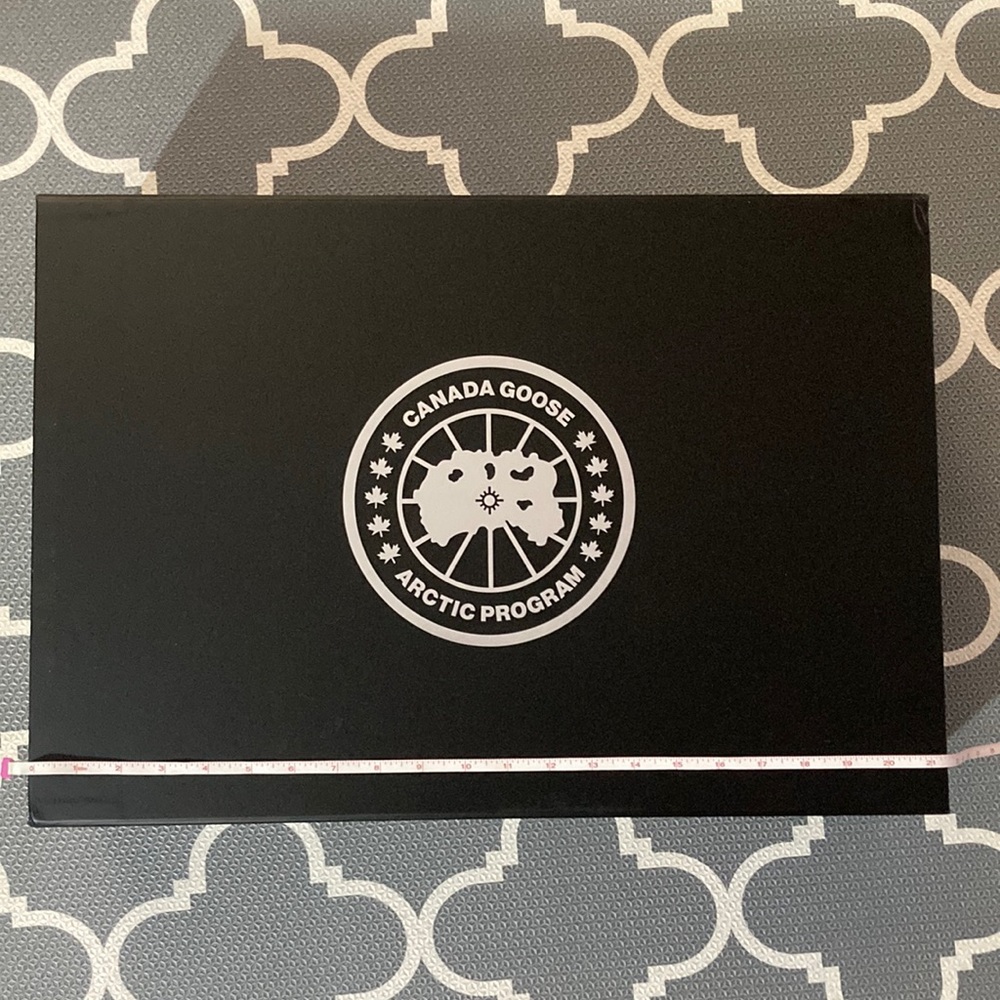 Canada Goose box, hanger and garment bag